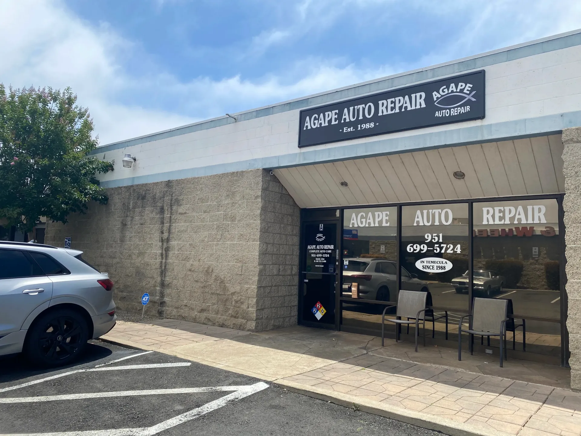Auto repair shop storefront | Agape Auto Repair