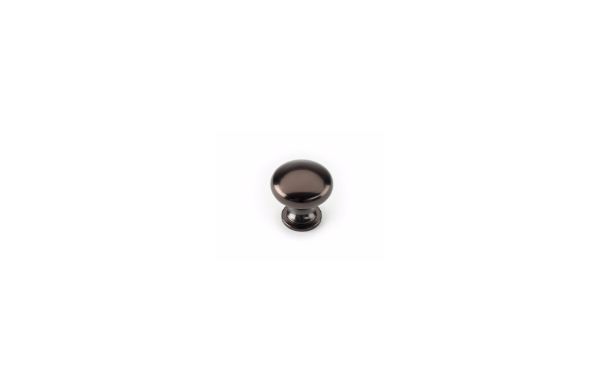 A small black knob on a white background.