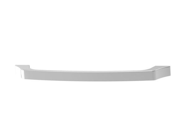 A white towel bar on a white background.