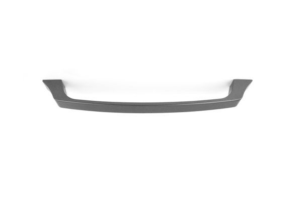 A gray handle on a white background.