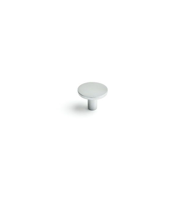 A small white knob on a white background.