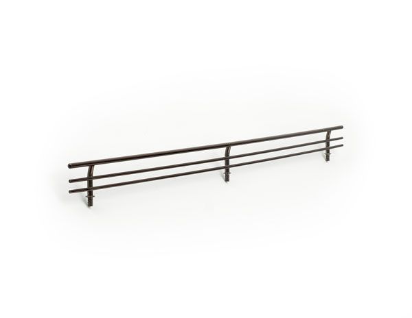 A 3d model of a metal railing on a white background.