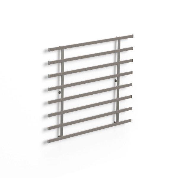 A picture of a metal fence on a white background