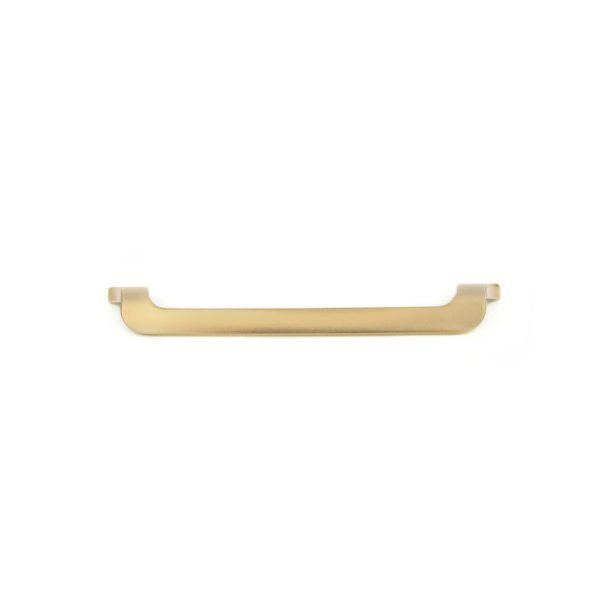 A brass handle on a white background.