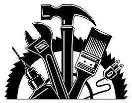 logo with black home tools