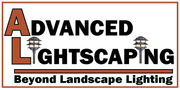 The logo for advanced lightscaping beyond landscape lighting