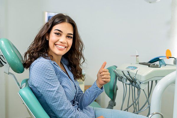 Lady Giving A Thumbs Up — Grand Island, NE — Family Dental Care