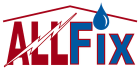 Hexagon logo with mountains, trees, and campfire in orange and blue.