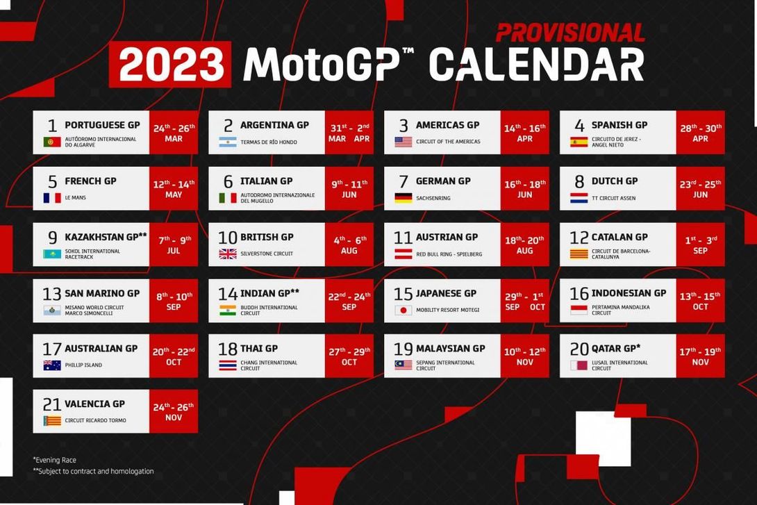 calendario Moto GP 2023
