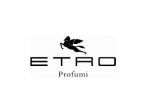 Logo nero di Etro Profumi con il nome del marchio in un carattere stilizzato sotto l'icona di un cavallo alato (Pegaso).