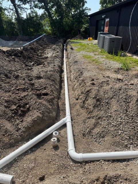 Sewer line excavation work