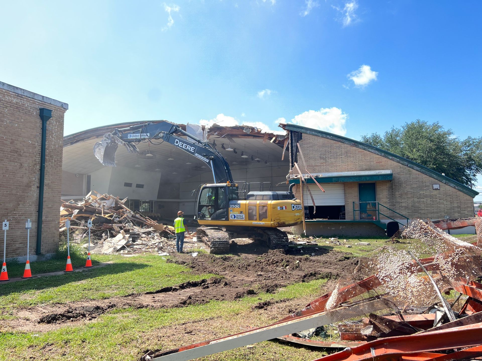 Commercial demolition project in McAllen, TX.