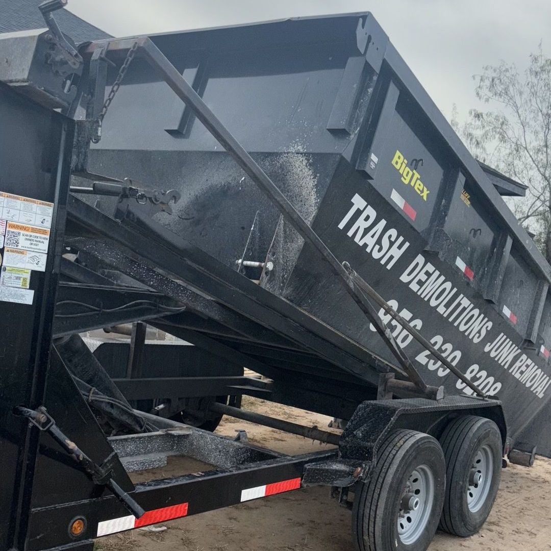 Roll off container ready for drop off in McAllen, TX.