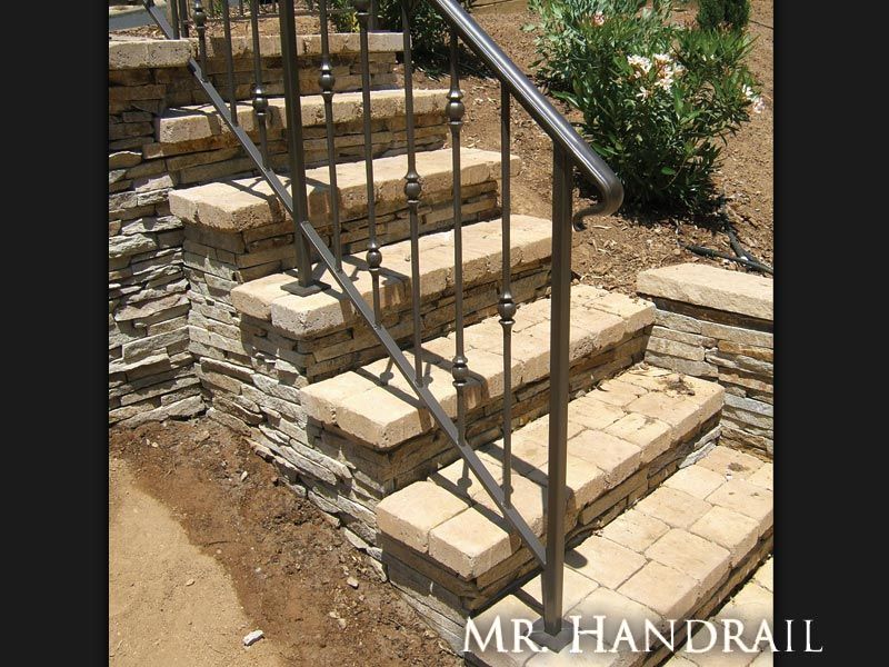 (SG-4) - Tuscan Railing - Notice the feet -- NO BOLTS! -- we use hidden mounting where desired