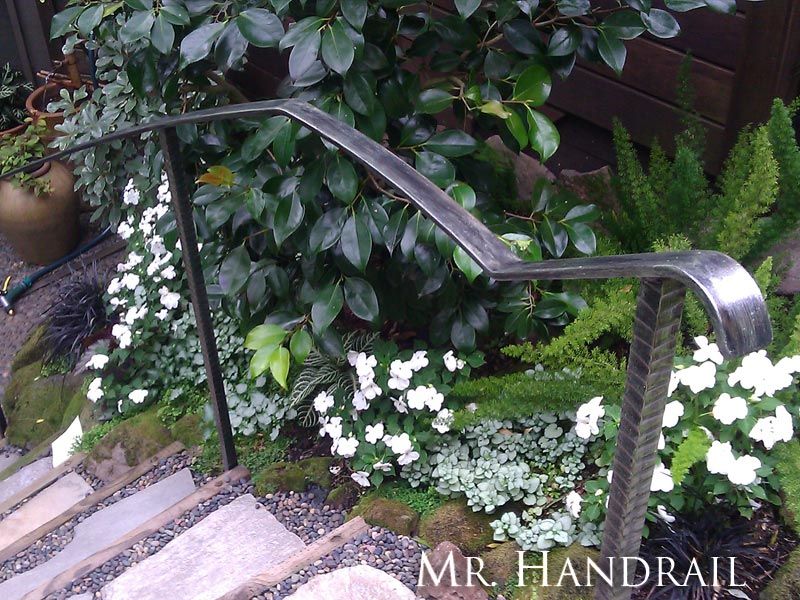 (EX-65) - Art deco styled post with green-gold patina. Works well with surrounding landscape.