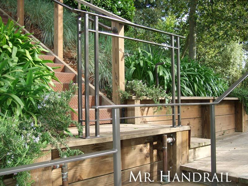 Guard Rail (while not to code) allows Easy View of Garden Beyond