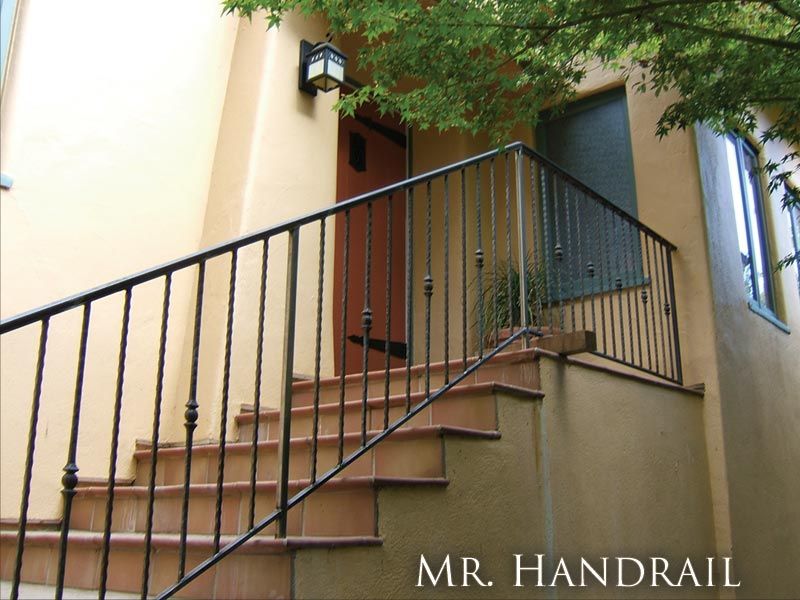 (SG-9) - Stair Rail - Mounted on Tile