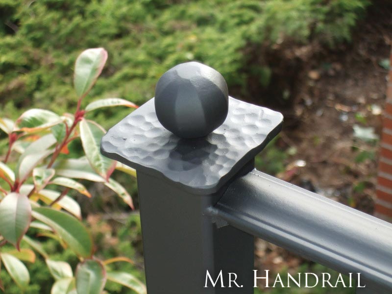 (CU-16) - Newel post with forged round BALL top