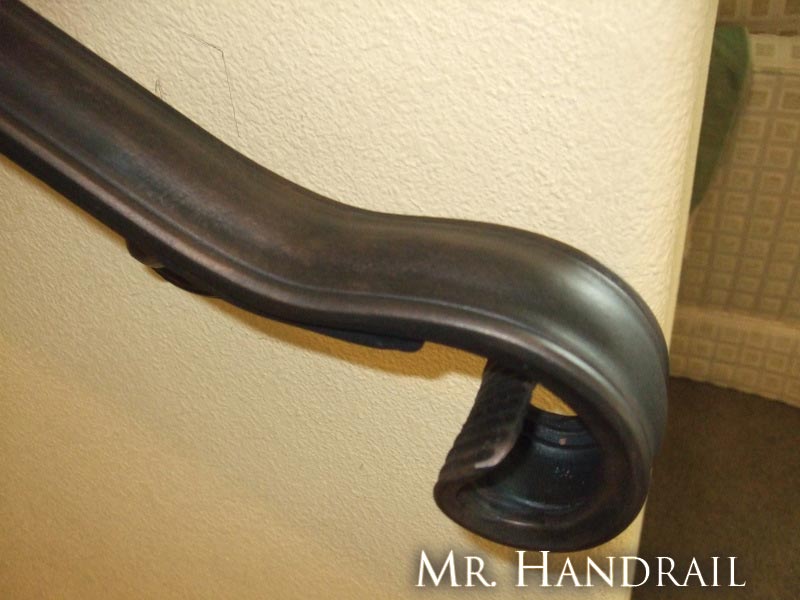 (CU-18) - Scroll end on wall-mounted handrail