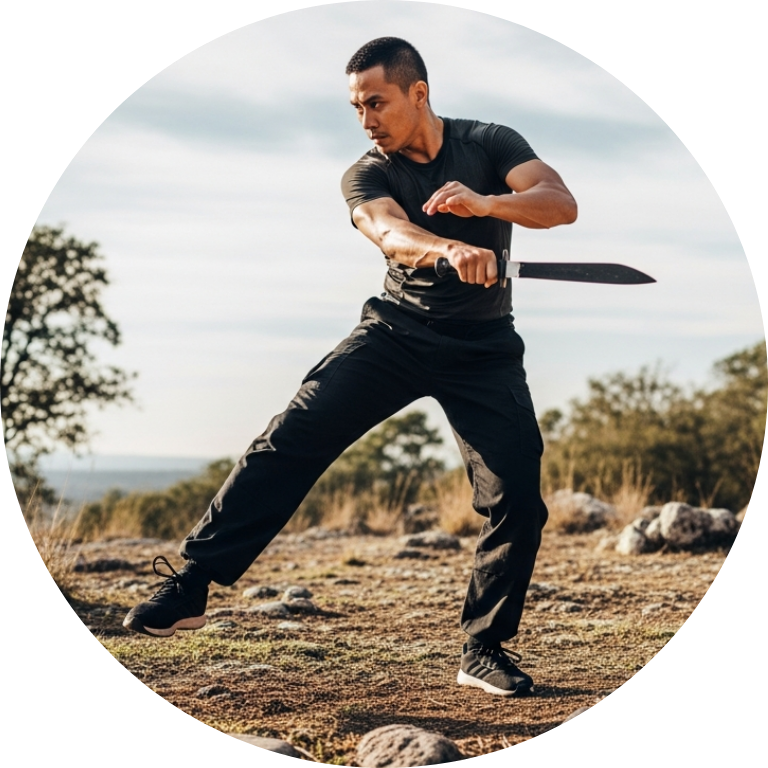 girl kicking a black back in a kickboxing studio