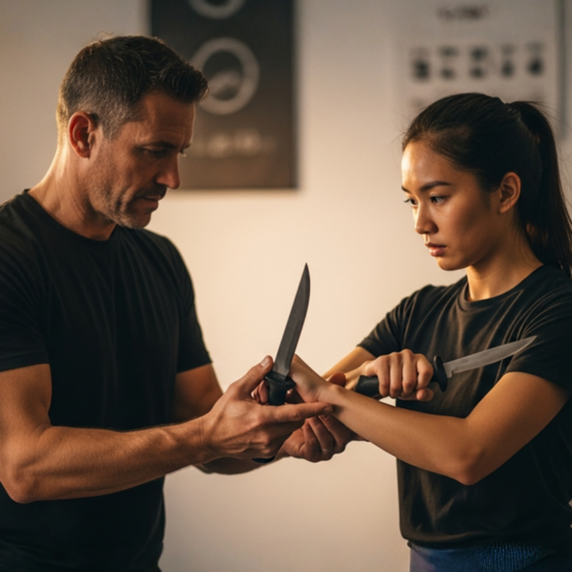 A brown puppy is laying on a bed looking at the camera.