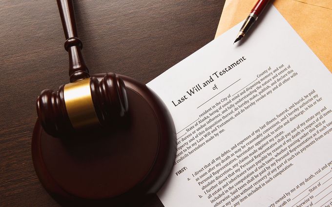 Gavel next to a legal document labeled 