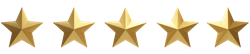 A row of gold stars on a white background.