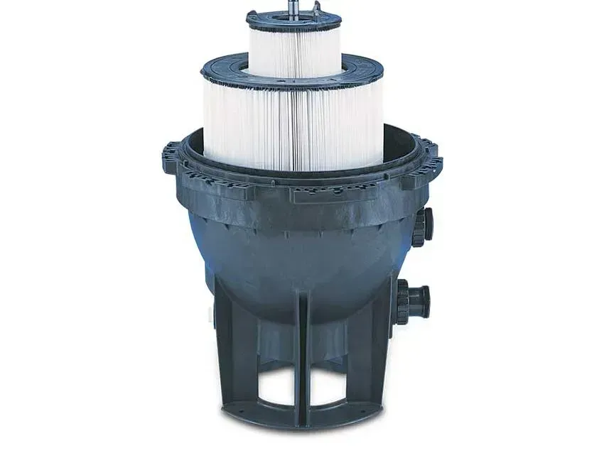 A swimming pool filter is shown on a white background.