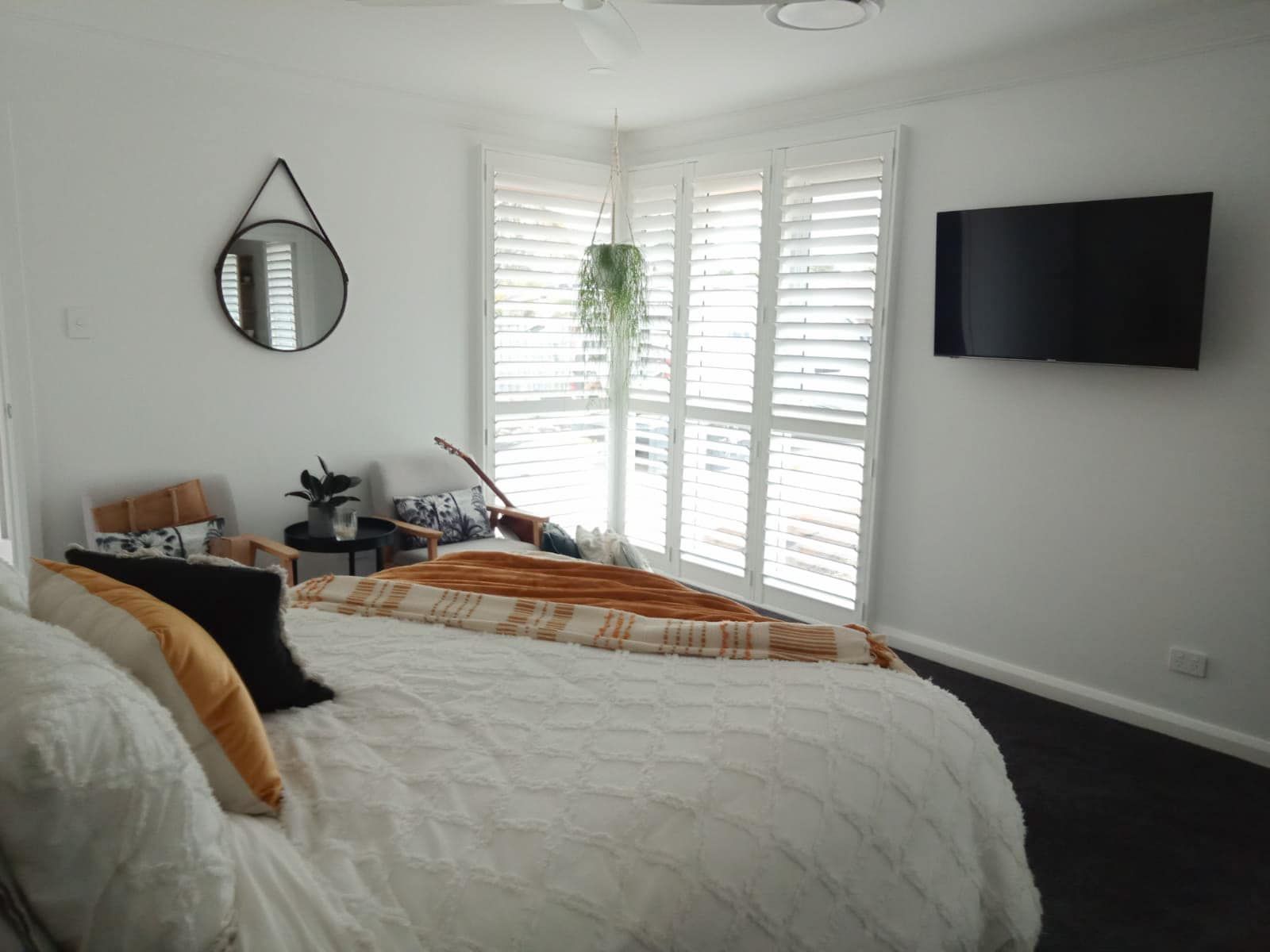Plantation Shutters On A Bedroom
