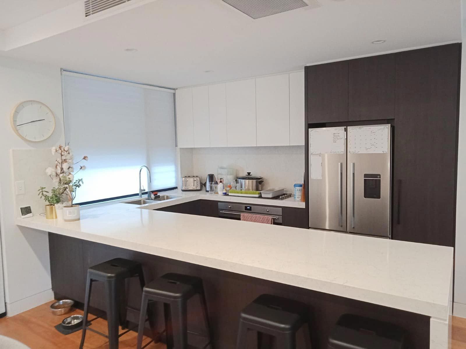 Roller Blinds On The Kitchen