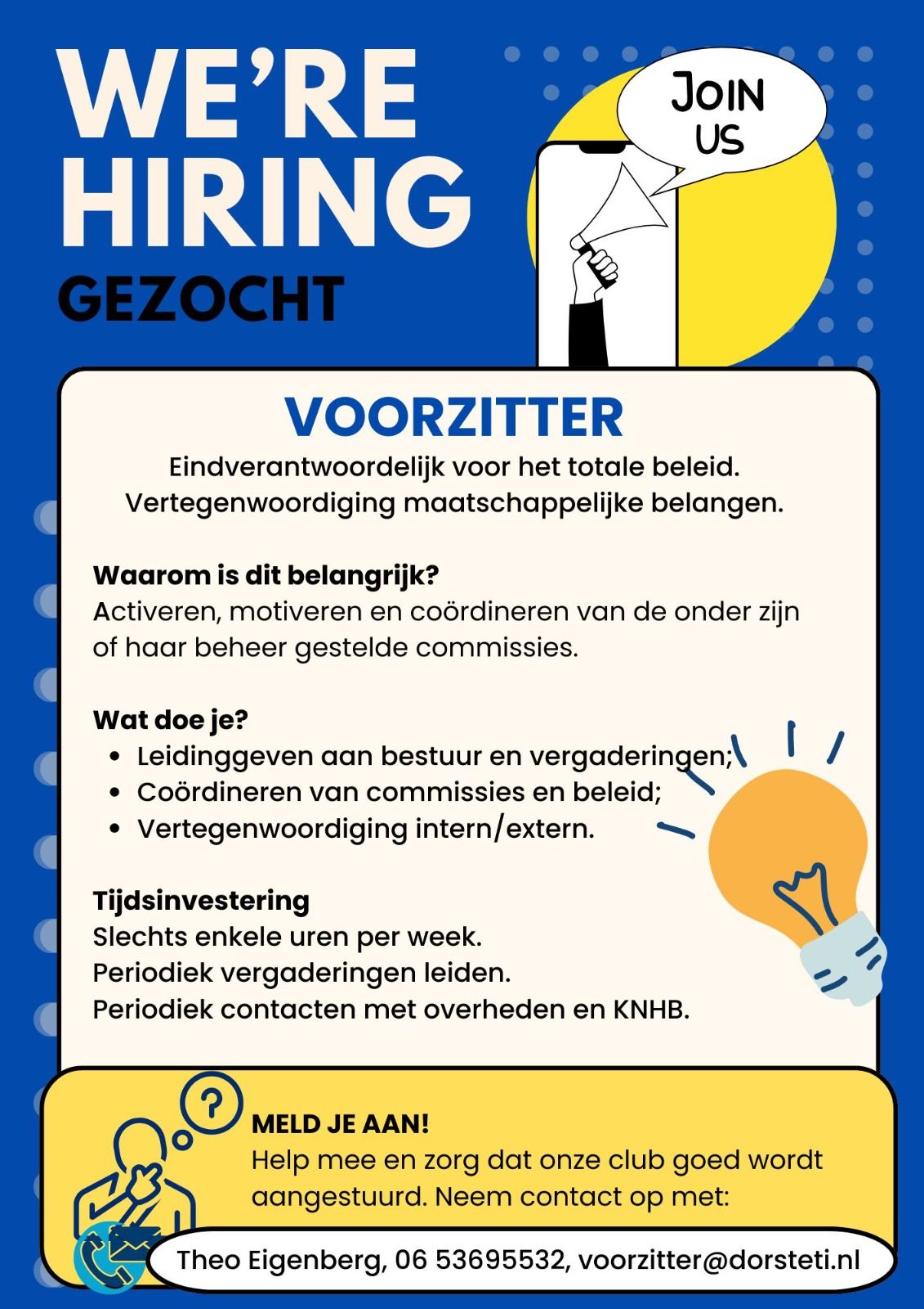 Vrijwilliger Inkoop Dorsteti gezocht