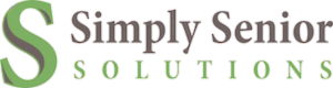 Logo for "Simply Senior Solutions." A green "S" and grey text on white background.