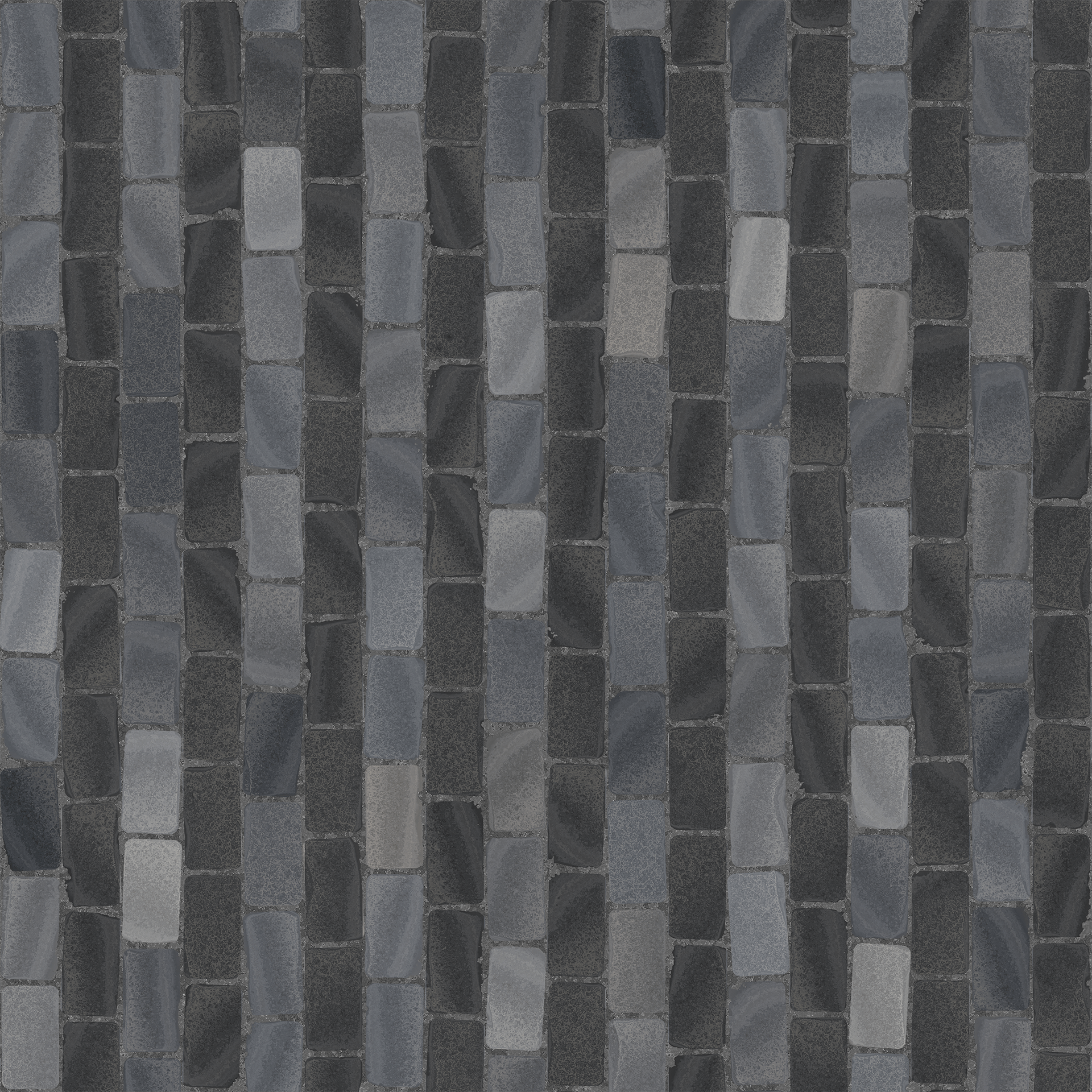 A close up of a gray tile floor with a striped pattern.