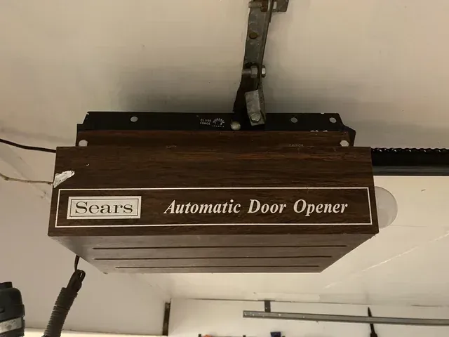old outdated garage door opener