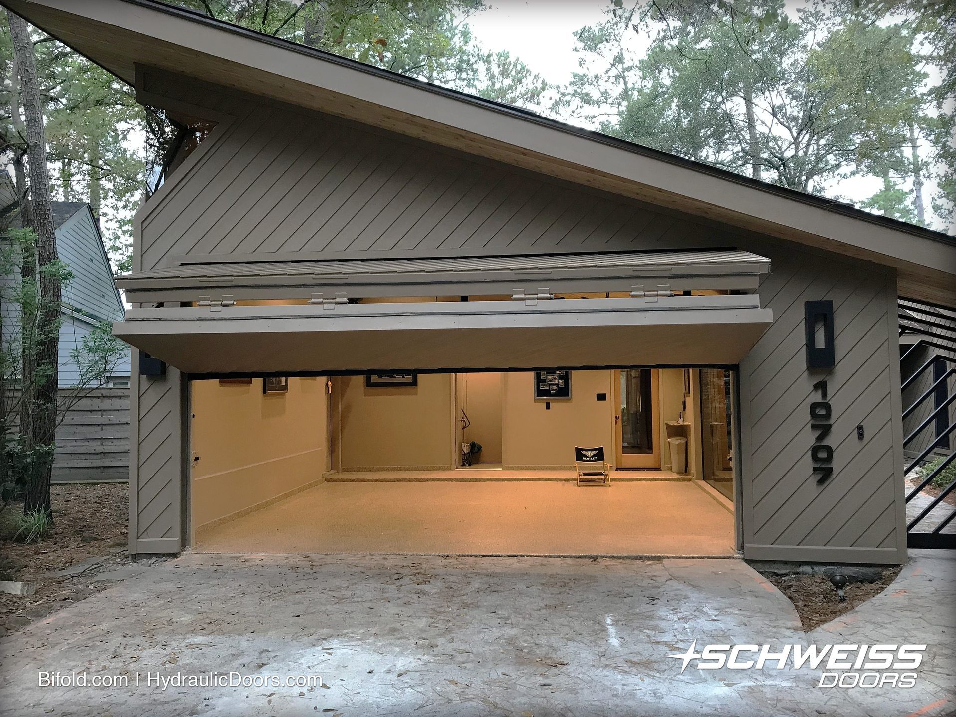 special fold in half garage door