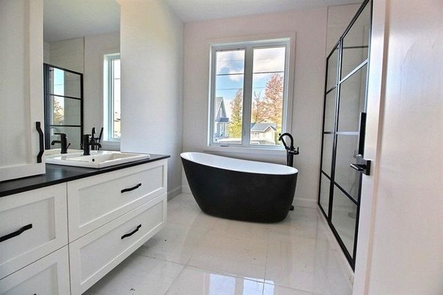 View of Industrial Chic Bathroom