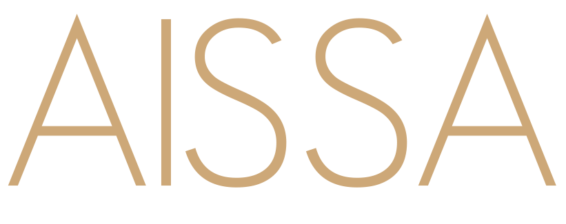 The word aissa is written in gold letters on a white background.