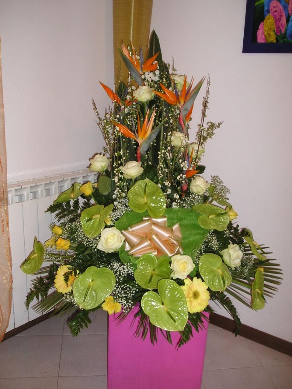 Addobbo floreale per cerimonia funebre