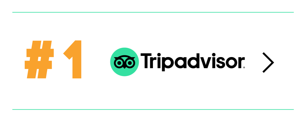 The logo for tripadvisor is shown on a white background.