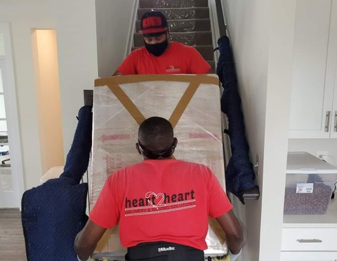 Movers Taking Out Boxes — Frederick, MD — Heart 2 Heart Delivery & Moving