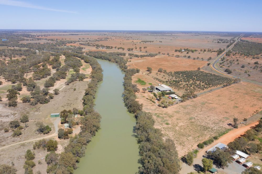 Aerial View of A River Winding Through Dry Land — Denise's Flower Studio In Nyngan, NSW