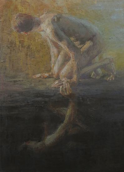 Pasi Tammi - Narkissoksen peilikuvan myötätunto 2, öljy kankaalle