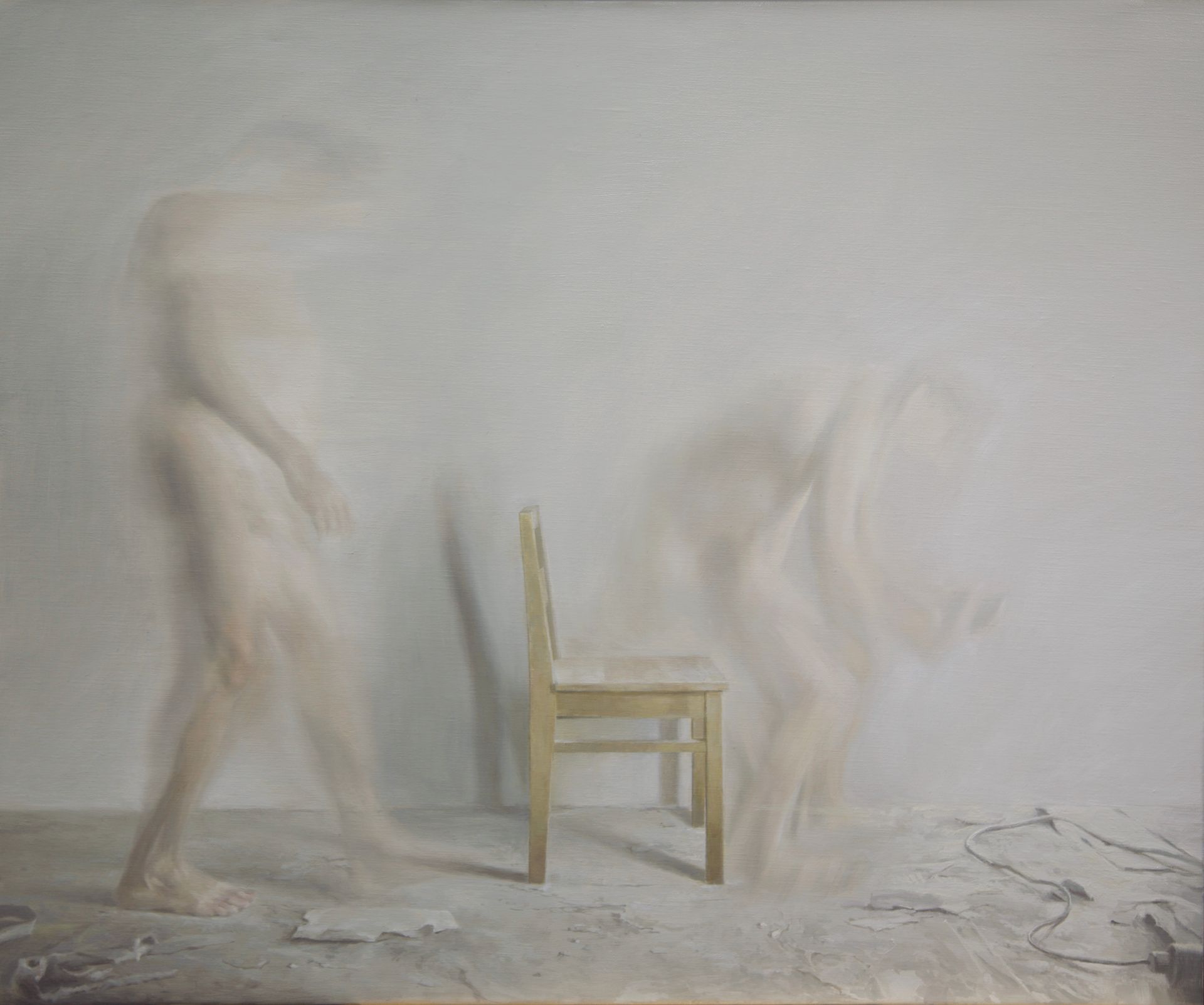 Pasi Tammi - The Seat stays warm, Öljy kankaalle, 2024