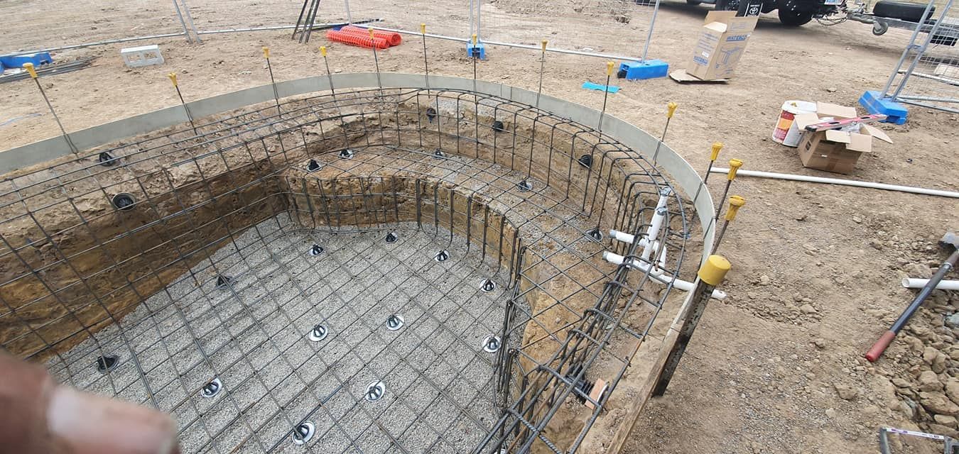 A Swimming Pool is Being Built in the Dirt — NQ Tropical Pools & Renovations in Charters Towers, QLD
