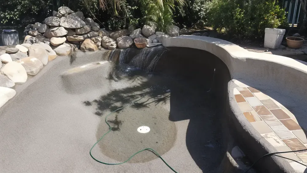 A Swimming Pool With a Waterfall in the Background — NQ Tropical Pools & Renovations in Airlie Beach, QLD