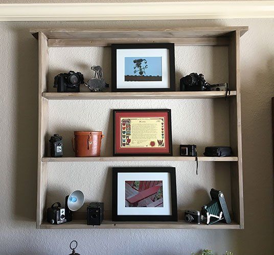 custom floating shelf