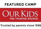 The logo for our kids is featured camp the trusted source.