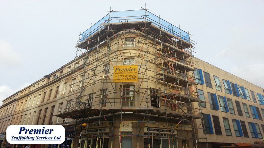 scaffolding with covering