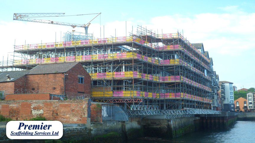 scaffolding with protection