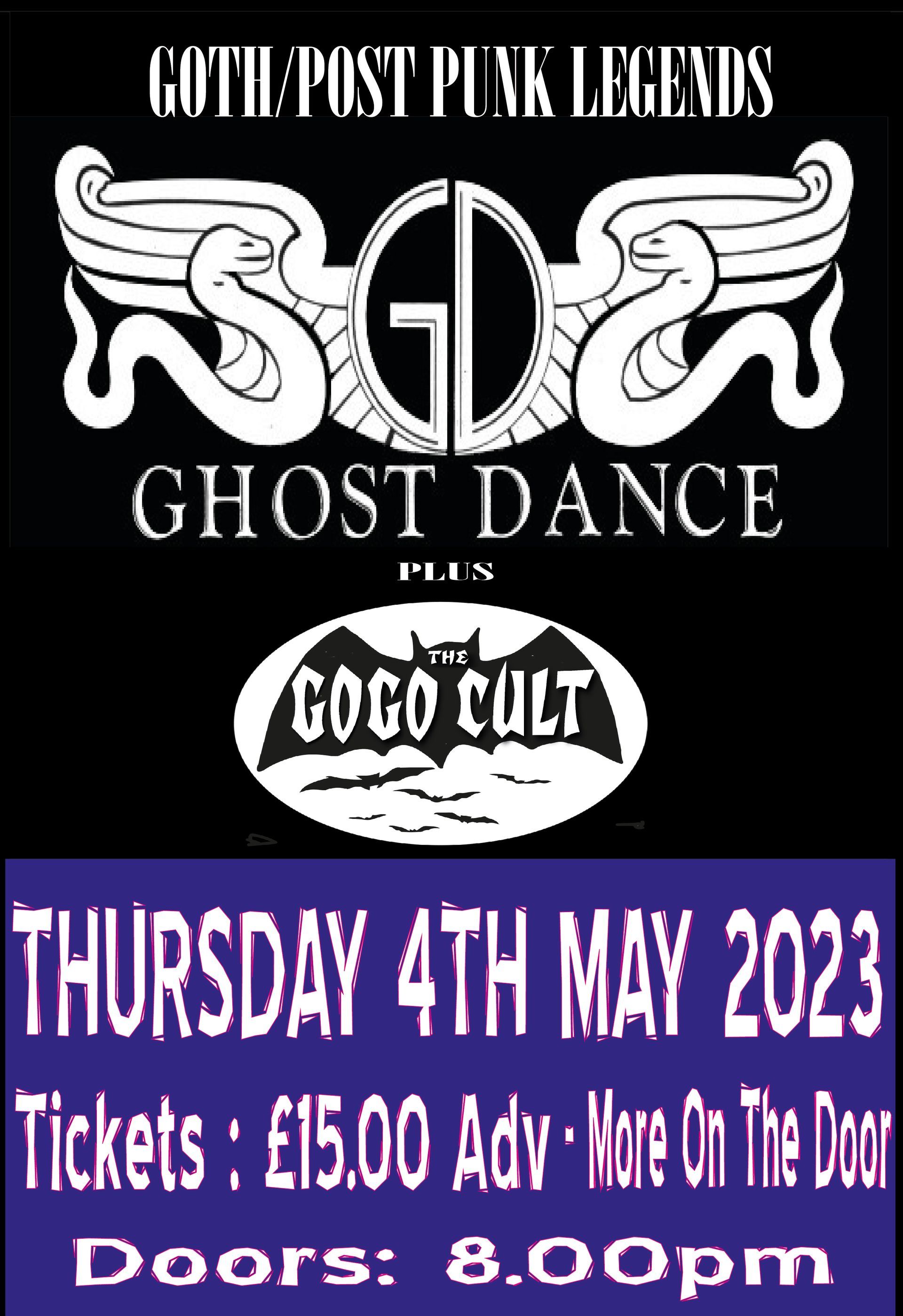 A poster for a concert called ghost dance